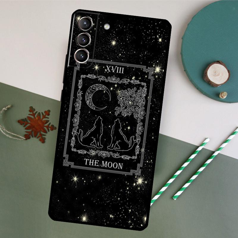 Tarot Moon Phone Case For Samsung Galaxy S25 S26 Ultra S20 S21 S22 S23 S24 Plus S10 S25 FE Back Cover