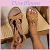 Beach Sandal For Women Summer Flat Pu Rubber Casual Slip On With Metal Decor