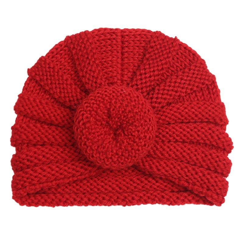 New baby donut wool hat in autumn and winter, children's warm wool pullover hat, baby hat