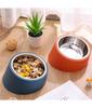Anti Rollover Dog Feeder New Anti Overturning Large Capacity Neck Protection Bowl Durable Stainless Steel Cat Bowl