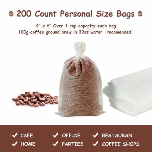 200-Count Cold Brew Coffee Filters, Mess-Free Coffee Filters, Mesh Tea Filter Bags, Disposable Mesh Extraction Bags for Concentrated Coffee Makers, Co