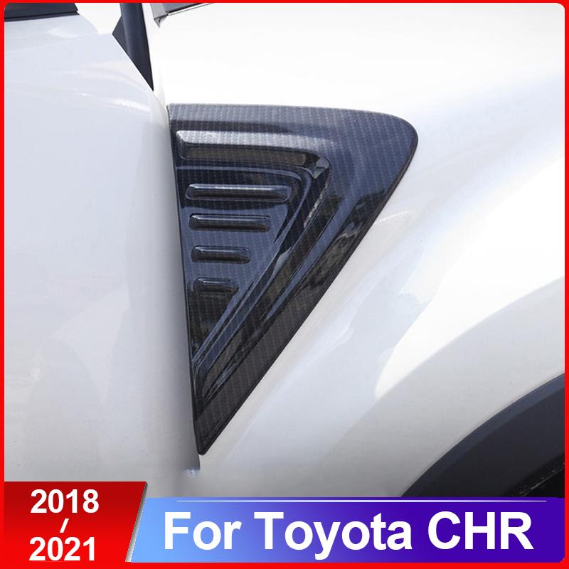 ABS Auto Kotflügel Vorne Motor Seite Air Vent Abdeckung Hai Kiemen Seite Vent Aufkleber für Toyota C-HR CHR 2016 2017 2018