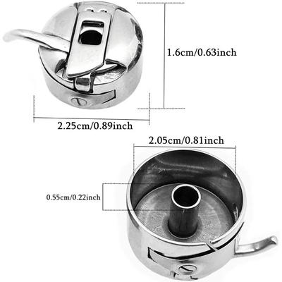 Sewing Machine Metal Bobbins Case Stainless Steel Reverse Bobbin Box for Singer Brother Janome Household Sewing Accessories
