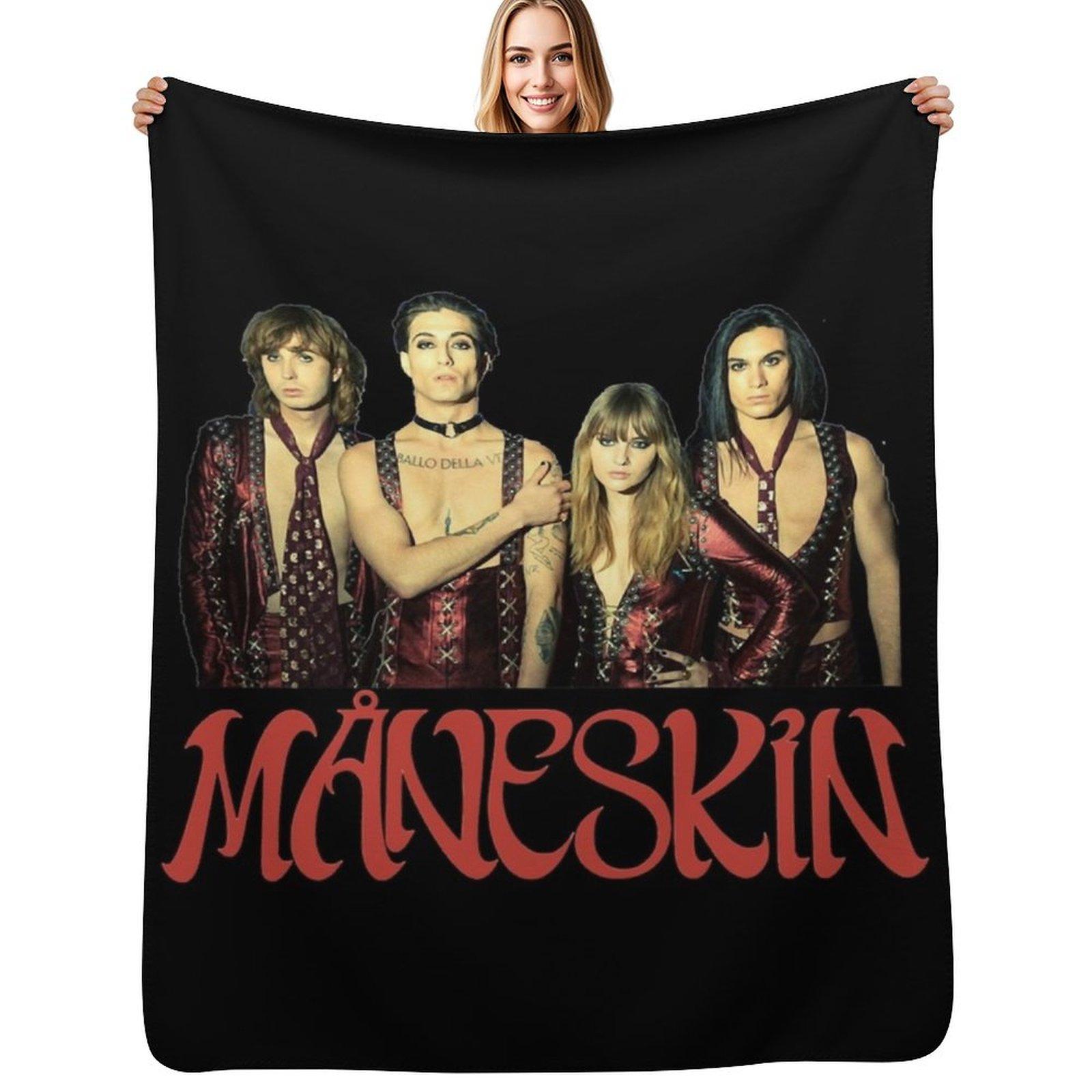 Maneskin 33 Throw Blanket Anti Shedding Soft Fuzzy Blanket for Home Size: 75*100cm, Weight: 230 GSM