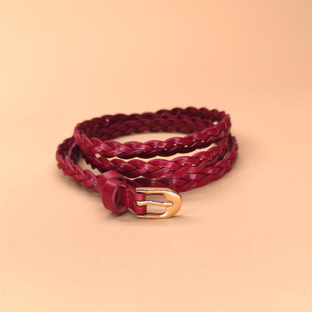 Handgefertigter Damengürtel aus gewebter Baumrinde der ersten Schicht mit Dornschließe, modische und vielseitige Dekoration