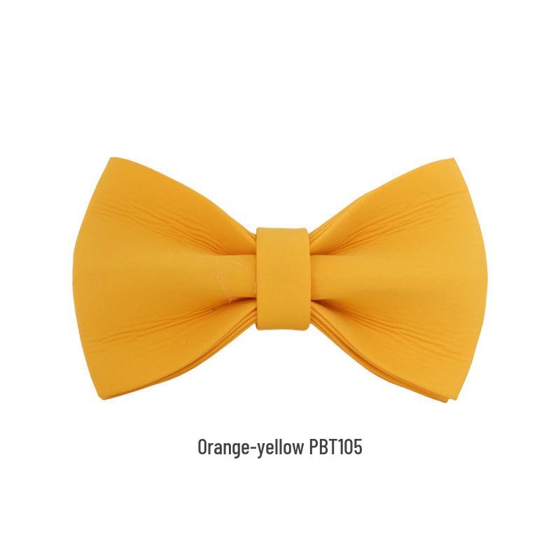 PLATTCO Handmade Orange-Yellow Pet Collar Bow Tie S