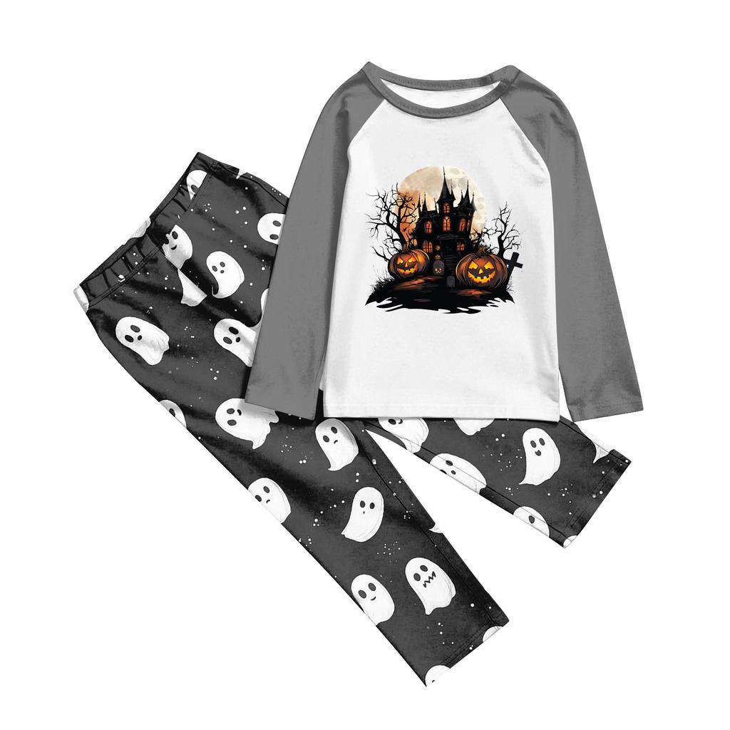 Halloween Print Family Matching Long Sleeved Parent-child Suit Home Clothes Suit Fall