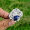 Mothers Day Sale Sodalite Gemstone 925 Sterling Silver Wedding Stackable Ring