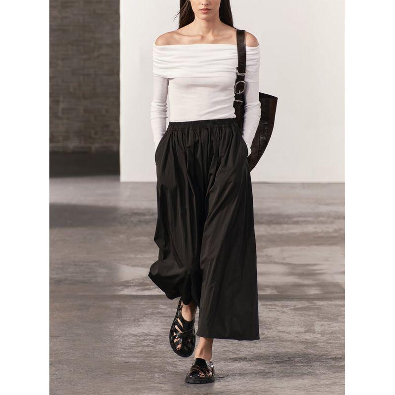 Spring New Western Style Elegant All-Match Loose Casual Skirt Wide Swing Midi Dress 4437246