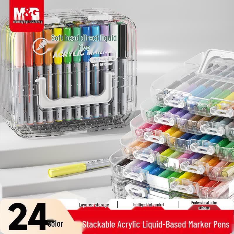 M&G Direct-Liquid Soft-Tip Acrylic Marker Pens
