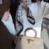Hangzhou silk 111 mulberry silk scarf Nordic simple striped silk scarf women's 71cm square scarf scarf shawl