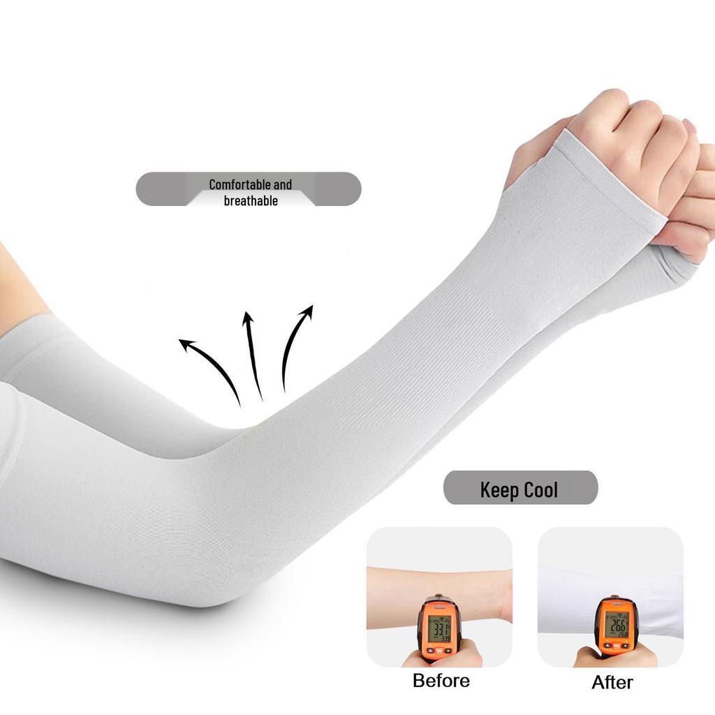 Ice Silk UV Protection Sleeves for Outdoor Cycling and Driving