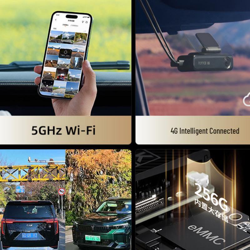 70mai M800 4K Nachtsicht Dashcam: Doppelaufnahme vorne/hinten mit 4G-Fernüberwachung & Parküberwachung.