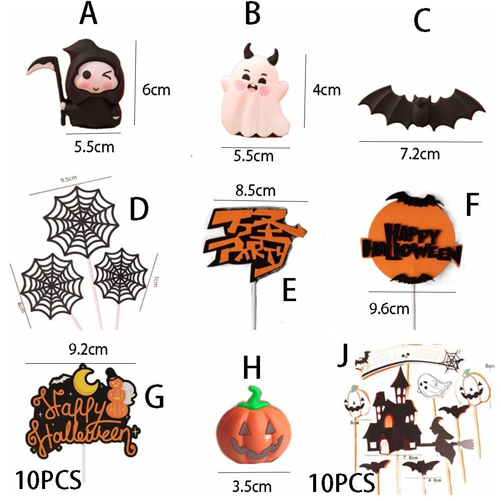 Funny Festival Plugin Pumpkin Ghost Bat Cake Insert Party Supplies Cake Topper  Baking Cake Dessert
