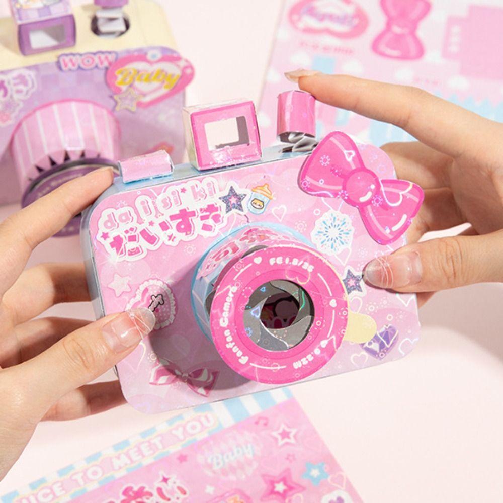 

Crop Free Handmade Diy Toys Rice Cat Theme Sticker Games Quiet Book Creative Activity рожевий