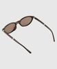 Tuditeo Aur Portable Foldable Sunglasses Slim Cat-Eye Oval Sunglasses C3 Brown