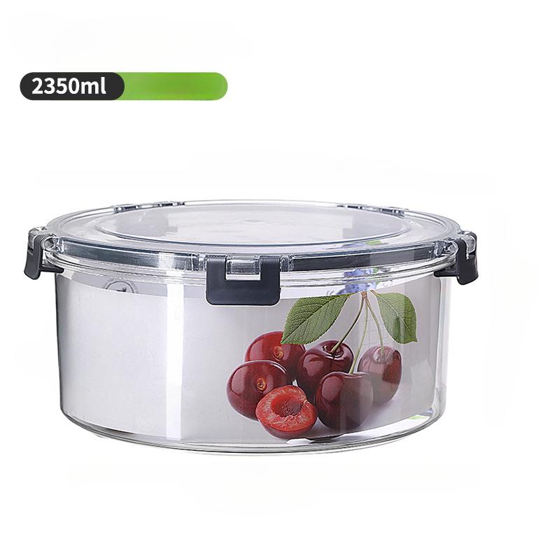 

Круглая коробка для свежих продуктов, большая емкость, коробка для салата, фруктов, бенто, домашний холодильник, прозрачные герметичные пластиковые коробки для пищевых продуктов