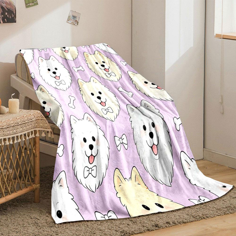 Cute Cartoon Animal Avatars Printed Blanket Children Adult Blanket Soft and Warm Bedding for Sofa Outdoor Travel Cover Blanket