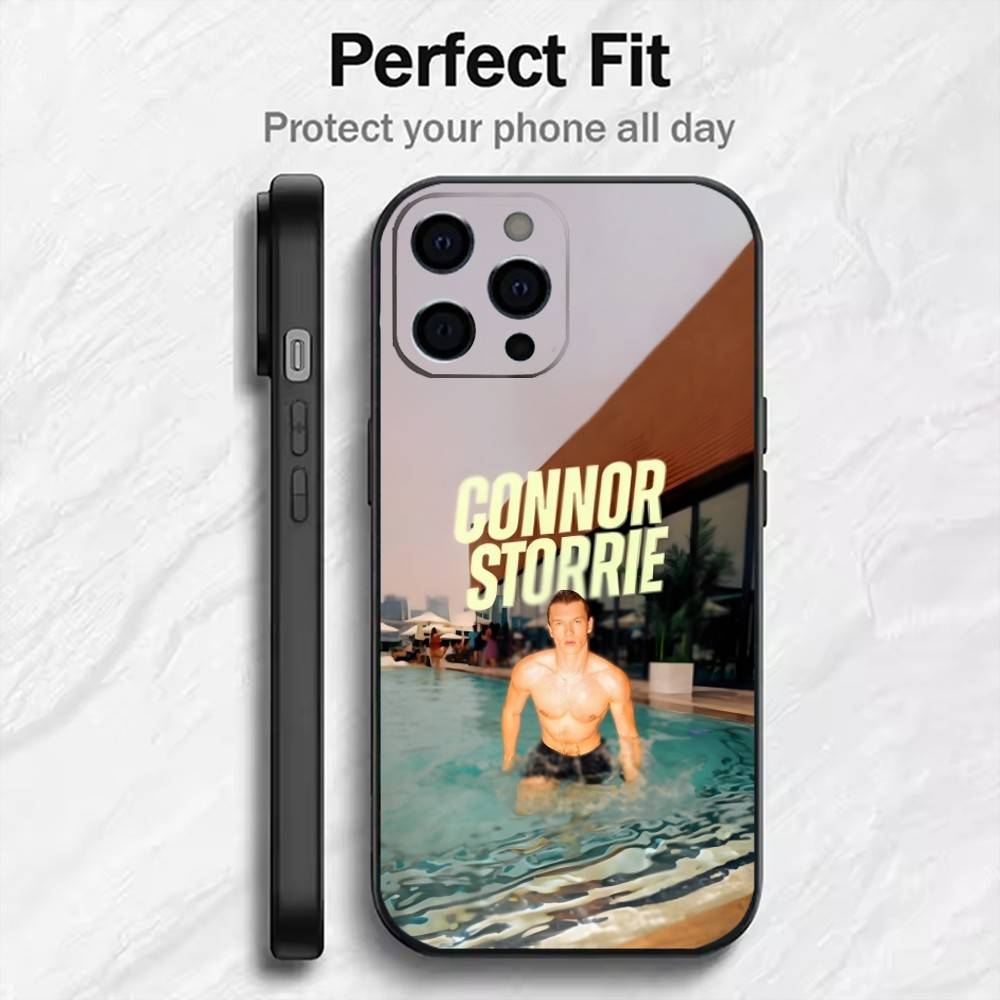 Daily C-Connor S-Storrie Phone Case For iPhone17,16,15,14,13,12 Plus,Max Soft Silicone Black Cover