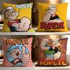 Fashion PPopeye the Sailor Es Cushion Cover Soft Washable Pillow Case Multi-Scene for Couch Bed Travel Office Use