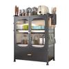 Beifu 3-Tier Carbon Steel Countertop Kitchen Storage Rack