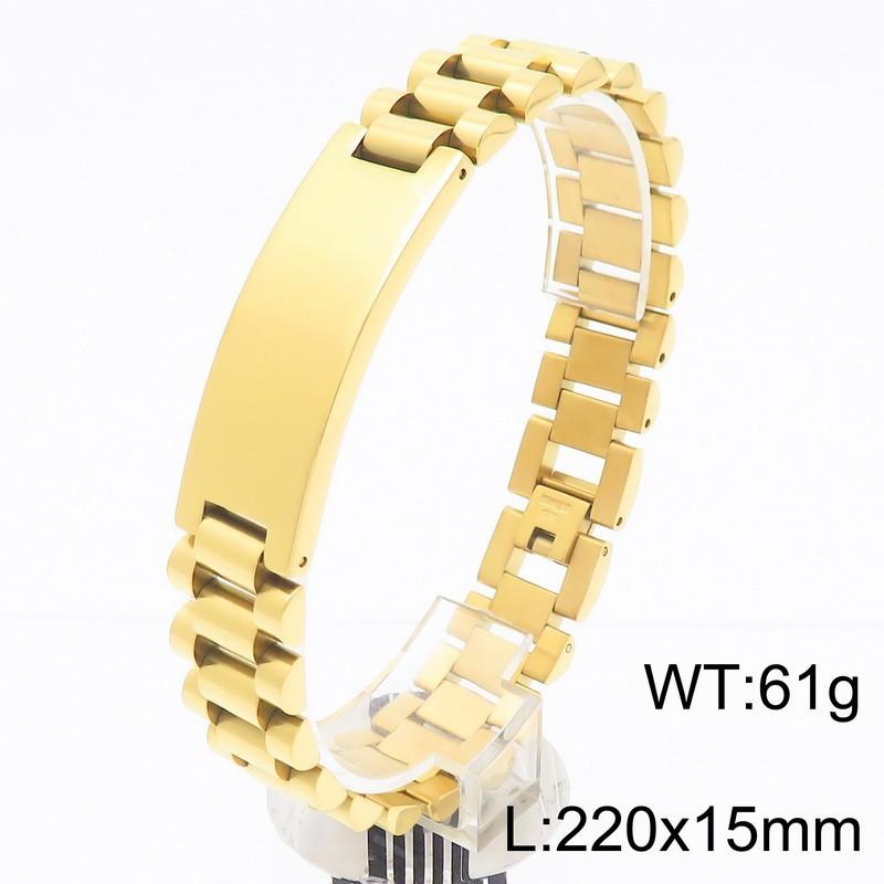 Personalized Curved Bracelet, Trend Lettering Adjustable Strap Chain Titanium Steel Men'S Bracelet