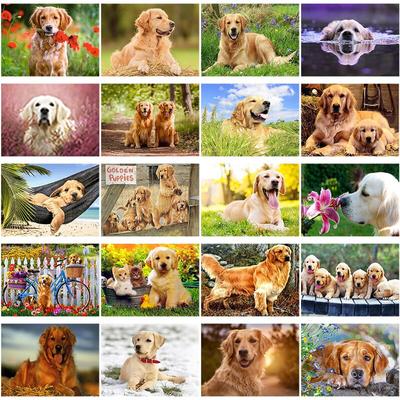DIY Hund 5D Diamant Malerei volle Runde Bohrer Tier Diamant Stickerei Golden Retriever Kreuzstich Wand Kunst Home Decor