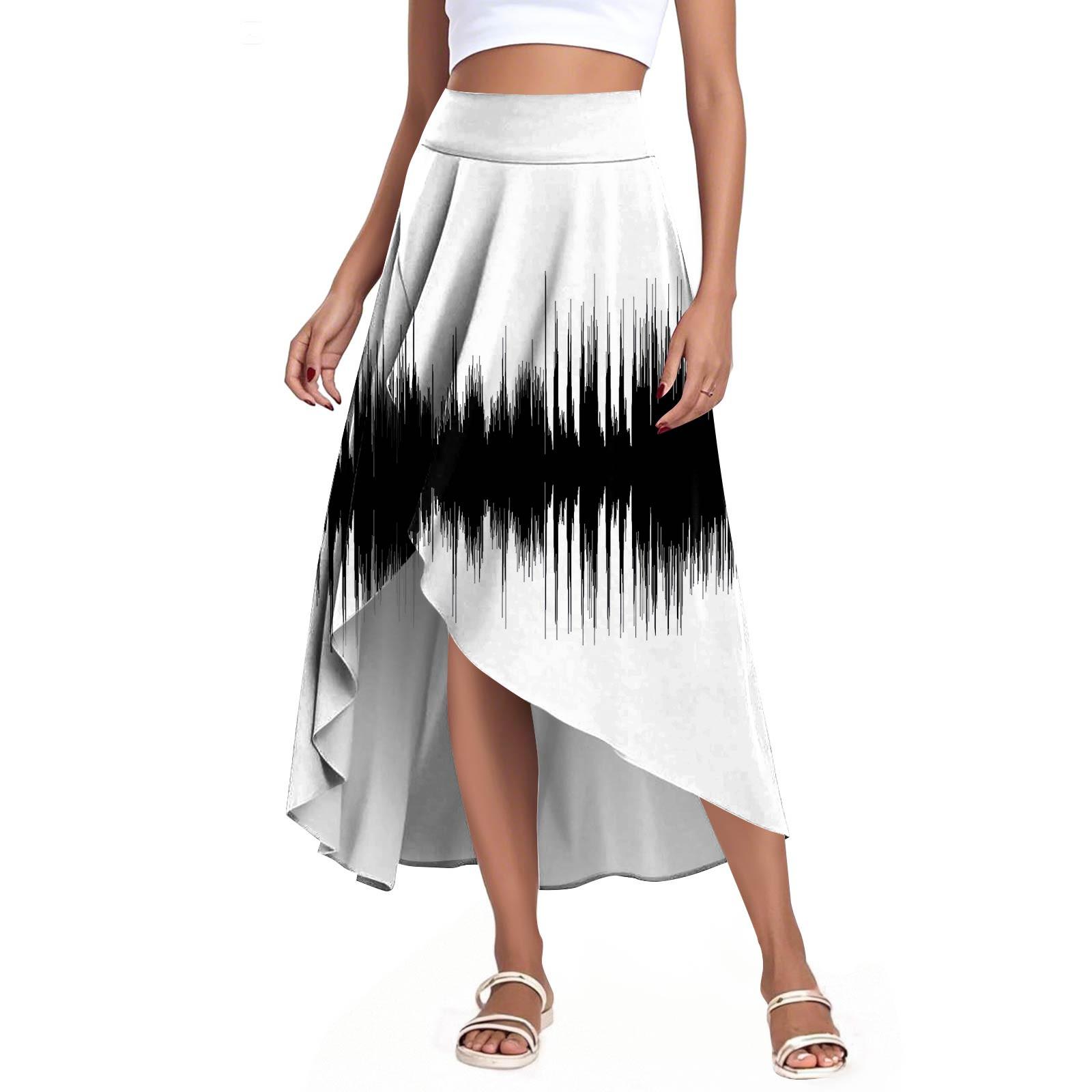 

Женская мода повседневная юбка-шорты с разрезом и оборками на высокой талии XL белый