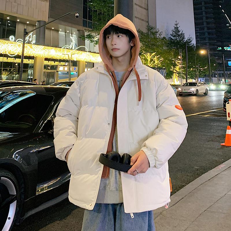 Men's Loose Casual Cotton Jacket Long Hip-Length    Warm Winter Daily Coat