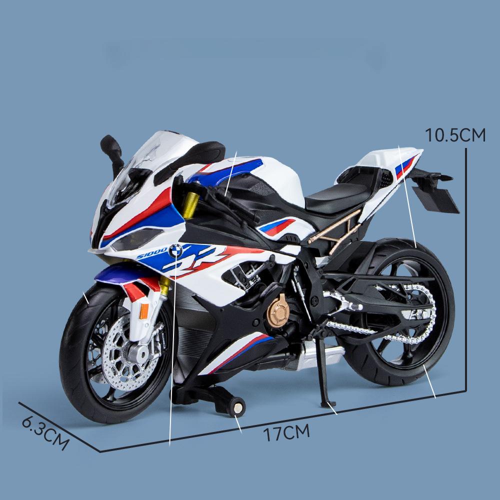 Modelo de motocicleta fundido a presión S1000RR a escala 1/12, juguete para niños pequeños, colección de regalos para niños y niñas