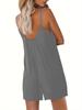2026 Solid Color Women's Strappy Jumpsuit - Summer Casual European American Style Romper Pants