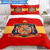 Set Biancheria da Letto 3 Pezzi con Stemma Calcio Spagnolo Gruppo Musicale K-pop, Ideale per Camera da Letto, Dormitorio, Include Copripiumino e 2 Federe, Regali per Fan