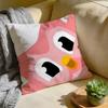 Cushion Cover Washed Linen Soft Breathable Decorative Case for Sofa Home Pillow cover Cute Cartoon Duolingos