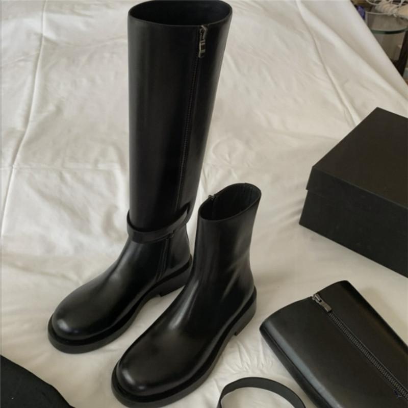 

Коровья кожа~ У Мамы Виноградинки такие же кожаные женские ботинки, съемные рыцарские ботинки, высокие ботинки, ботинки на толстой подошве и толстом каблуке. 39