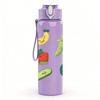 1PC Mixed Fruit Vegetable Fresh Food Print 750ml Color Plastic Sports Water Bottle Leakproof Flip Straw Lid Suitable for Sports Office Home Use