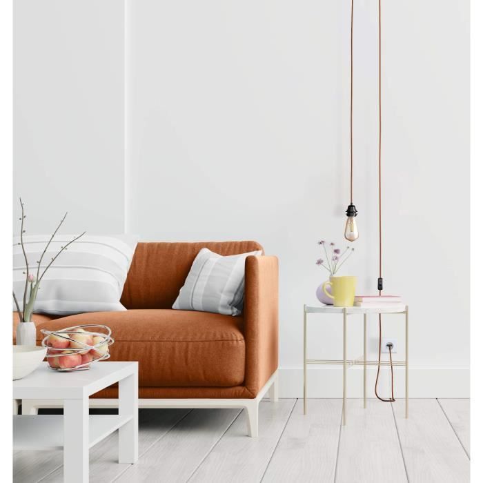 Hängeleuchte - hoopzi bala - Stoffkabel 4,5m e27 mit Schalter - 38 Farben - Kupfer