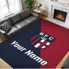 Crystal Velvet Rug Custom Name Text, Soft Non Slip Floor Mat Home DecorBologna FC
