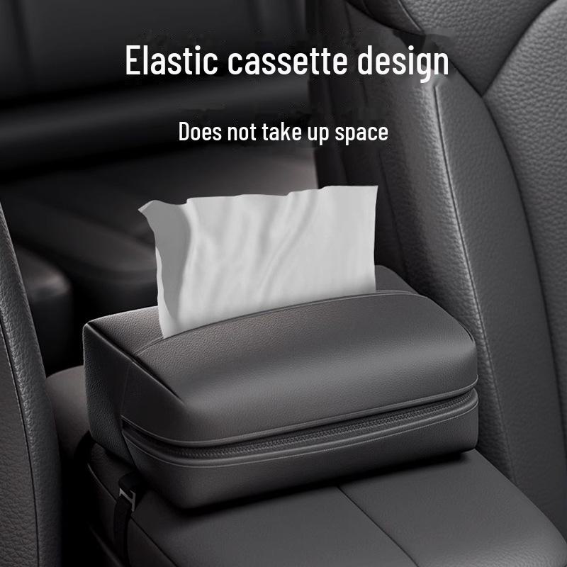 Multifunctional Car Tissue Box: Seat Back Hanging & Sun Visor High-End Holder