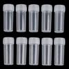 100Pcs 5Ml Plastic Test Tubes Screw Cap Bottles For School Chemistry Supplies
