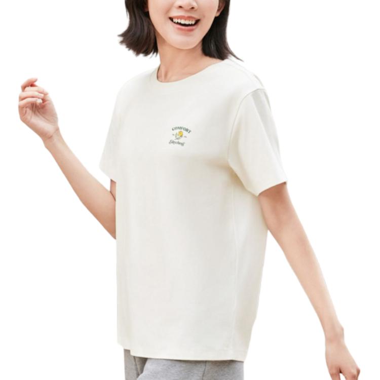 Skechers Sports League Series Knitted Crew Neck Short Sleeve Regular T-Shirt Women tops L225W173-0074