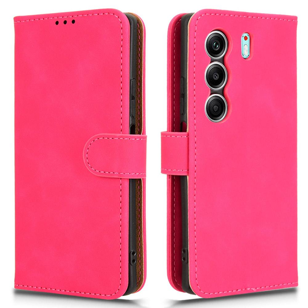 Für TECNO Camon 40 4G Lederhülle Hautgefühl Anti-Sturz Brieftasche Klapphandyhülle