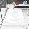 1PC Imitation Cashmere Floor Mat Bathroom Bathroom Coral Fleece Absorbent Carpet Embroidery Kitchen Living Room Floor Mat