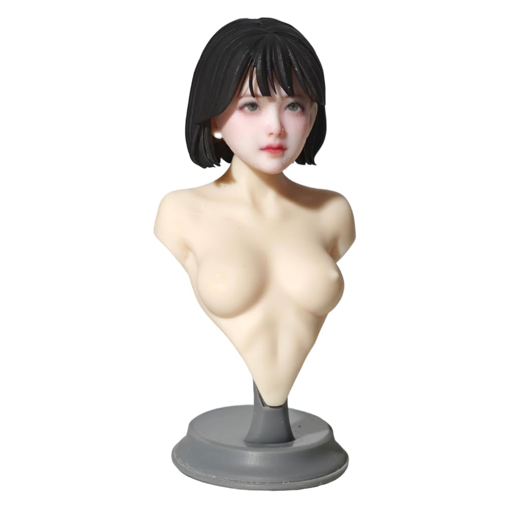 

AIEK 1/12 Scale Female Head for Figure Doll Cosplay, Lolita Actress, DIY, JIAOUDOLL, PHICENN, VERYCOOL, TBLeague, Black Hair