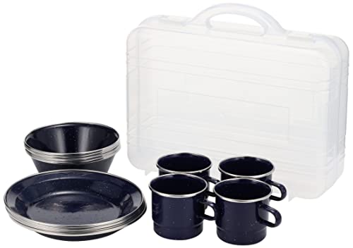 Captain Stag West Enamel Tableware Set (with Carrying Case) M-1078