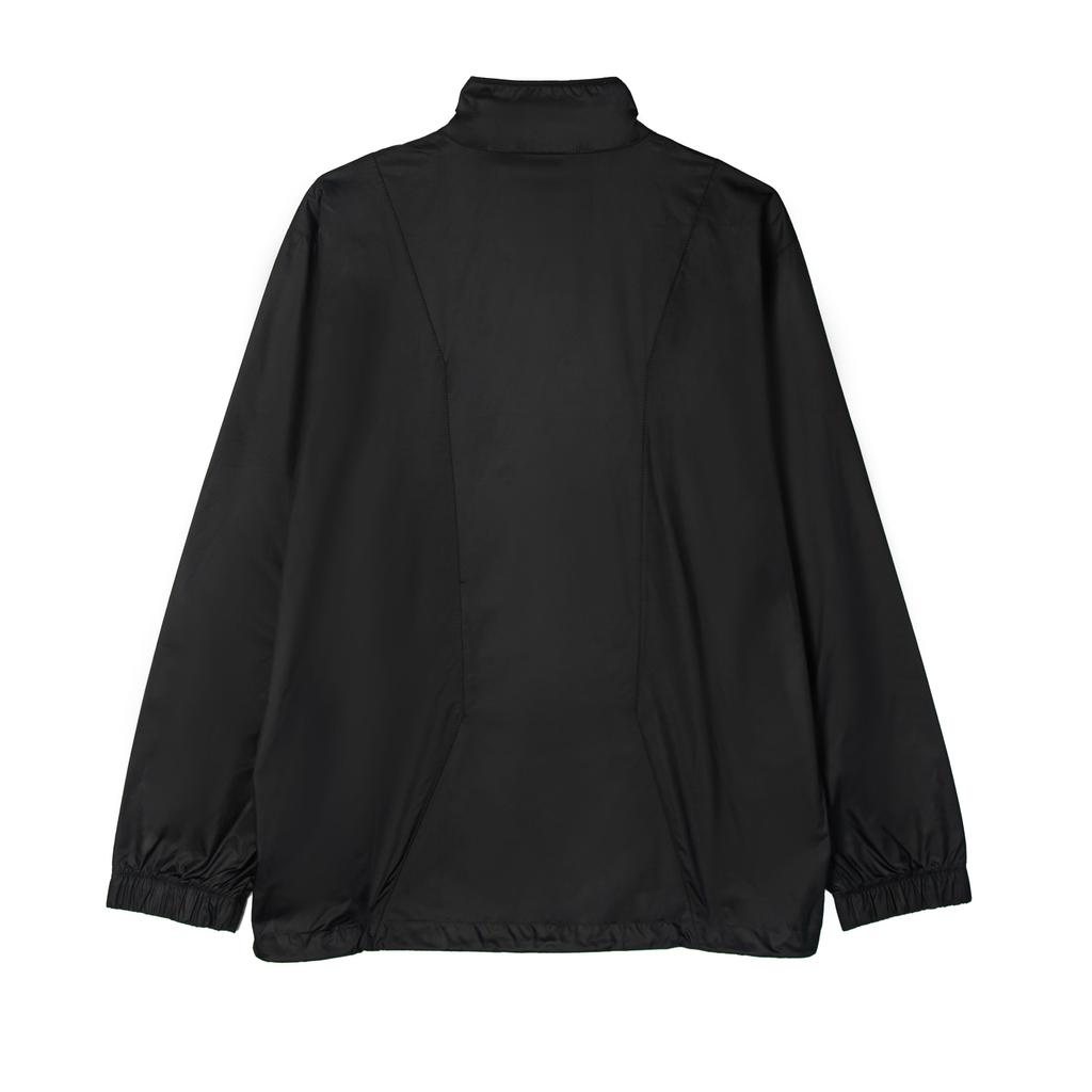 Nike Jednobarevná minimalistická bunda s vyšívaným logem a stojáčkem Pánská bunda Černá 384787-060