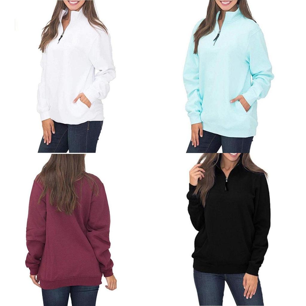Premium Quality Womens Casual Zip Jumper Pullover Hoodies Top For Effortless Style