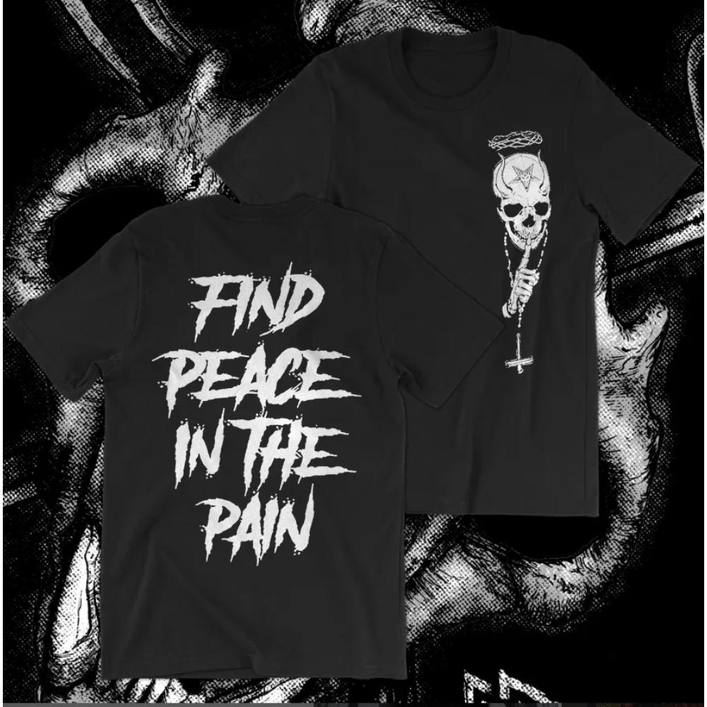 Find Peace In The Pain Tshirt Unisex Unisex Motivational Unisex Short Sleeve Casual Dark Vintage Streetwear Basic Tops