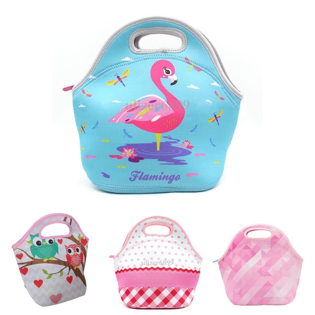 Childrens Insulated Food Cooler Bag With Rubber Construction For Travel And Picnic Use