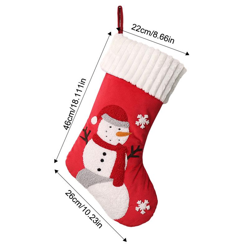 Weihnachtsstrumpf für Kinder, Geschenktasche und Baumschmuck