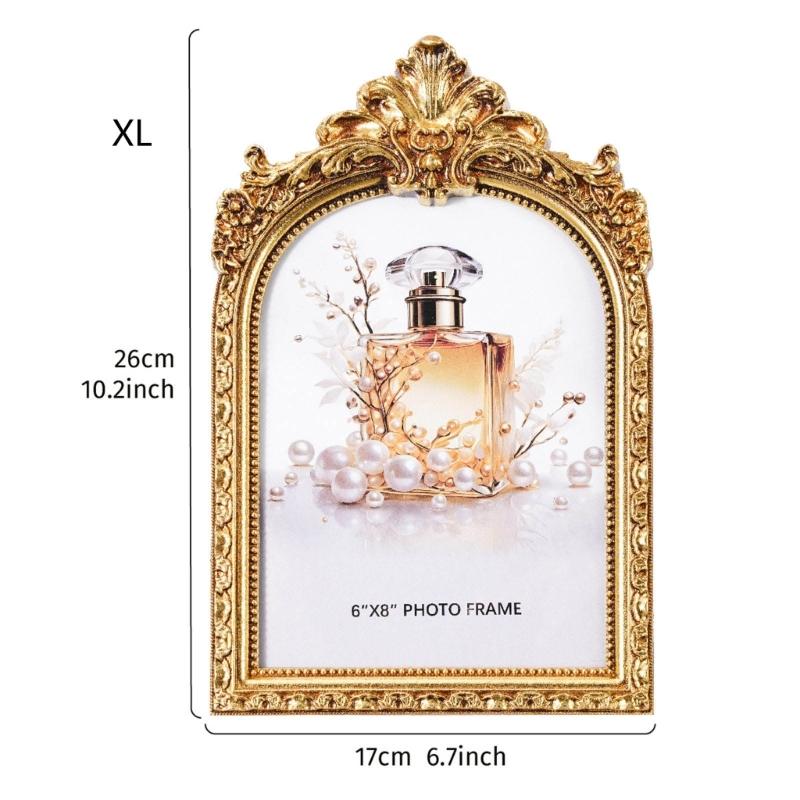 Retro Picture Frame Antique Ornate Photo Frame for Tabletop Wall Hanging Decorative Photo Frame for Home Photo Gallery